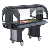 Cambro Hot Red Versa Food Bar with Standard Height and Standard Casters, 5 Feet.