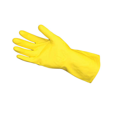 Impact Products Pro Guard Yellow Flock Lined Medium Latex Gloves -- 12 per case.