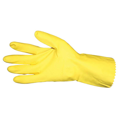 Impact Products Pro Guard Yellow Medium Weight Flock Lined Small Latex Gloves -- 12 per case.