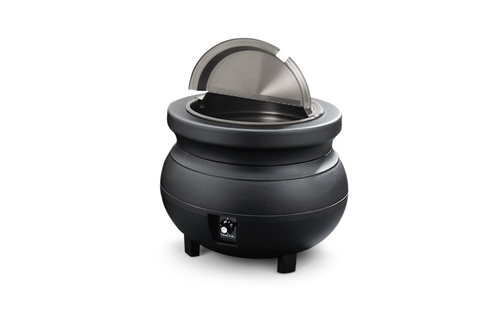 Warmer Black 7 Qt (6.6L) Inset, Cover W/ Hinge, Adaptor Ring, Soup Cards, Soupr Clip 15 3/4 X 11 1/2 Inch -- 1 Per Case