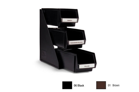 3 Tier with three 11 inch Bins and Clips -- 1 set.