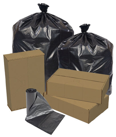 Pitt Plastics Black Star Perforated Roll Can Liner, 60 Gallon -- 100 per case.