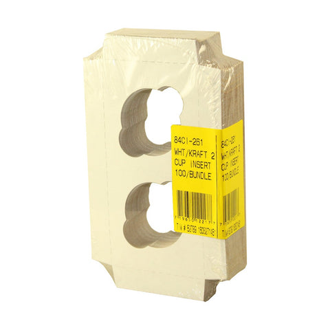 Boxit White 2 Cupcake Inserts, 7 .9375 x 3 .9375 x .875 inch -- 100 per case.