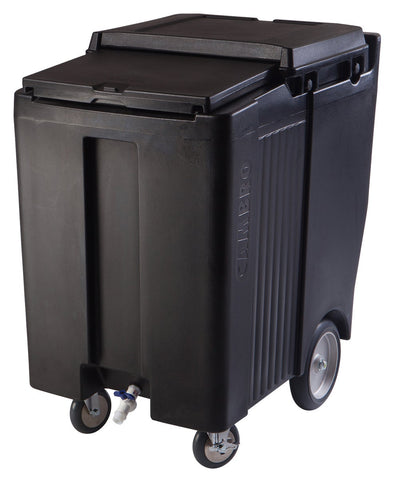 Cambro SlidingLid Ice Caddy, Black, 200 Pound.