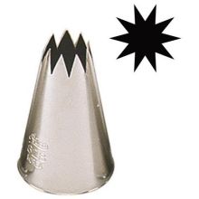 Alegacy Stainless Steel Star Tip Pastry Tube - Tip Number 1.