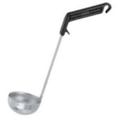 Alegacy One Piece Ladle with Black PVC Handle, 3 Ounce Capacity.