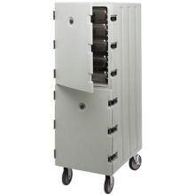 Cambro Double Compartment Cavity Camcart, Slate Blue, 33 1/4 x 21 1/2 x 63 3/4 inch.