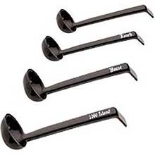 Cambro Camwear Black Imprinted Assortment Salad Dressing Ladle, 3/4 Ounce -- 12 per case.