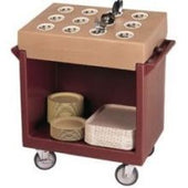 Cambro Tray and Dish Cart, Coffee Beige, 38 1/8 x 22 1/4 x 34 1/4 inch.