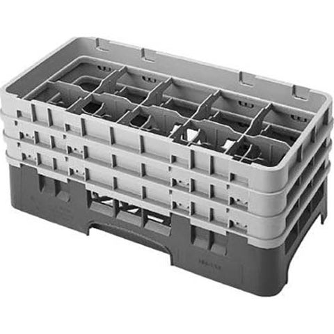 Cambro Camrack Polypropylene Beige Half Size 10 Compartment Glass Rack, 6 7/8 inch -- 3 per case.