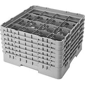 Cambro Camrack Polypropylene Sherwood Green Full Size 16 Compartment Glass Rack, 11 3/4 inch -- 2 per case.