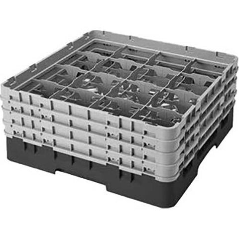 Cambro Camrack Polypropylene Cranberry Full Size 16 Compartment Glass Rack, 8 1/2 inch -- 2 per case.
