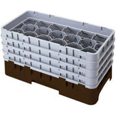 Camrack Half Size 17 Compartment Glass Rack, Cranberry, 19 3/4 x 10 x 12 1/8 inch -- 2 per case.