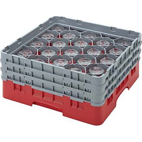 Cambro Camrack Polypropylene Blue Full Size 20 Compartment Glass Rack, 6 7/8 inch -- 3 per case.