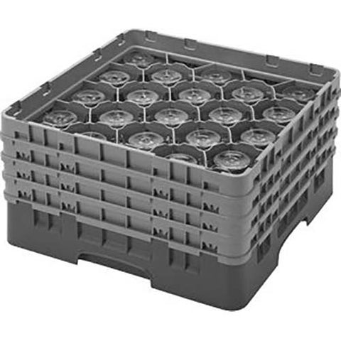 Cambro Camrack Polypropylene Brown Full Size 20 Compartment Glass Rack, 8 1/2 inch -- 2 per case.