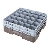 Cambro Camrack Soft Gray Full Size 25 Compartment Glass Rack, 19 3/4 x 19 3/4 x 13 3/4 inch -- 2 per case.
