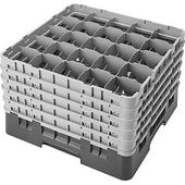 Cambro Camrack Polypropylene Rose Red Full Size 25 Compartment Glass Rack, 11 inch -- 2 per case.