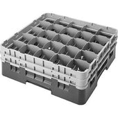 Cambro Camrack Polypropylene Brown Full Size 25 Compartment Glass Rack, 6 1/8 inch -- 4 per case.