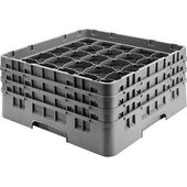 Cambro Camrack Polypropylene Rose Red Full Size 25 Compartment Glass Rack, 6 7/8 inch -- 3 per case.