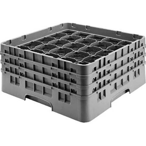 Cambro Camrack Polypropylene Cranberry Full Size 25 Compartment Glass Rack, 6 7/8 inch -- 3 per case.