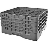 Cambro Camrack Polypropylene Rose Red Full Size 25 Compartment Glass Rack, 8 1/2 inch -- 2 per case.