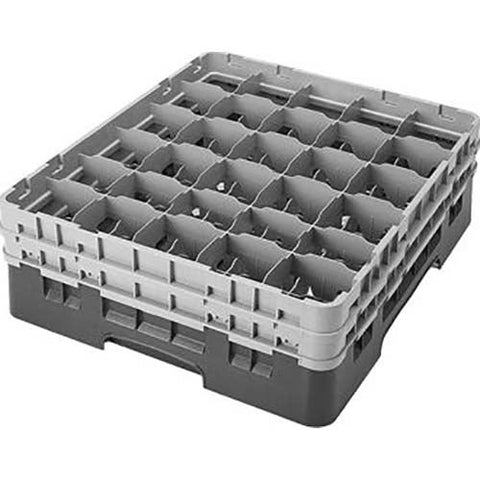 Cambro Camrack Polypropylene Navy Blue Full Size 30 Compartment Glass Rack, 5 1/4 inch -- 4 per case.