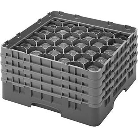 Cambro Camrack Polypropylene Black Full Size 30 Compartment Glass Rack, 8 1/2 inch -- 2 per case.