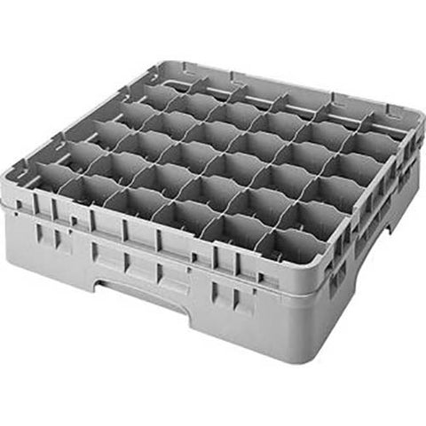 Cambro Camrack Polypropylene Black Full Size 36 Compartment Glass Rack, 9 3/8 inch -- 2 per case.