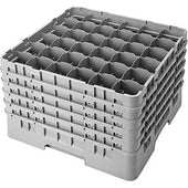 Cambro Camrack Polypropylene Rose Red Full Size 36 Compartment Glass Rack, 10 1/8 inch -- 2 per case.