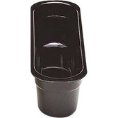 Cambro Poly Cambox Dark Brown Cutlery Insert Box, 14 3/16 x 4 7/16 x 4 1/8 inch -- 12 per case.