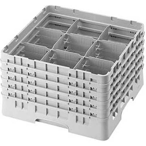 Cambro Camrack Polypropylene Blue Full Size 9 Compartment Glass Rack, 10 1/8 inch -- 2 per case.