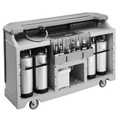 Cambro Granite Sand Standard Style Complete Large Portable Beverage Bar CamBar, 72 3/4 x 26 x 48 inch.
