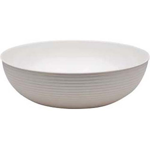 Cambro Camwear Polycarbonate White Round Ribbed Bowl, 20.2 Quart -- 4 per case.