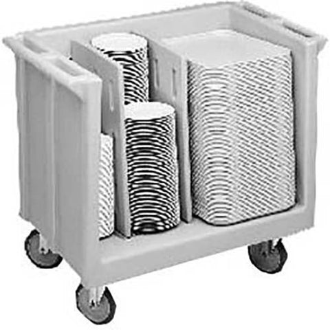 Cambro Granite Gray Adjustable Tray and Dish Cart, 38 7/8 x 23 1/4 x 34 1/2 Inch