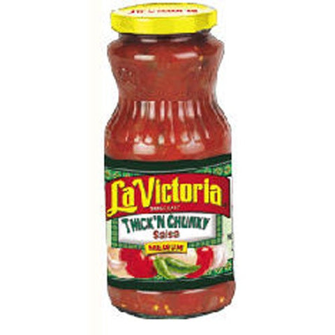 La Victoria Thick & Chunky Salsa, Medium, Retail, 16 Ounce -- 12 Case