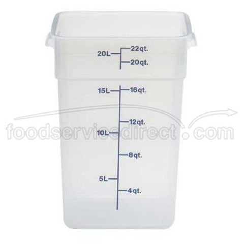Translucent Cambro CamSquares Midnight Blue Food Storage Container, 22 Quart -- 6 per case.