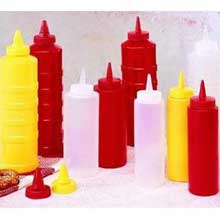 Traex Clear Standard Squeeze Dispenser with Closeable Cap, 12 Ounce -- 12 per case.