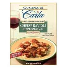 Carlas Precooked Jumbo Round 6 Cheese Ravioli Pasta, 2.5 Pound -- 3 per case.