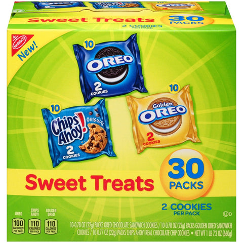 Nabisco Chips Ahoy Oreo Cookies - Variety Pack -- 120 per case.