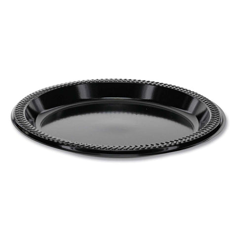 Pactiv Prairieware Black OPS Plate, 8.88 inch Diameter -- 400 per case