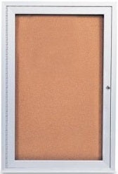 Quartet Bulletin Bar Natural Cork Bulletin, 36 x 1, Brown, Silver Aluminum Frame