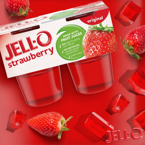Jell O Strawberry Gelatin, 3.38 ounce -- 24 per case