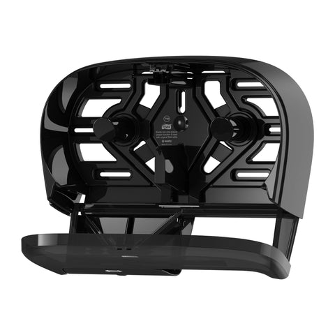 Tork Black High Capacity Bath Tissue Roll Dispenser for OptiCore, 16.62 x 5.25 x 9.93 inch