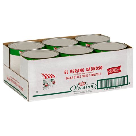 El Verano Sabroso Salsa Style Diced Tomatoes, 102 Ounce -- 6 per case.