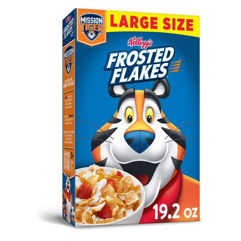 Kelloggs Frosted Flakes Corn Cereal, 19.2 Ounce -- 12 per case.