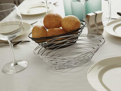 American MetalCraft BASKET SERVING WIRE OVAL BLACK 9X6X3