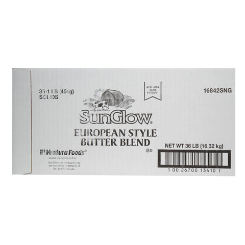 Ventura Foods SunGlow European Style Butter Blend Margarine, 1 Pound -- 36 per case.