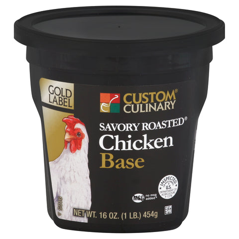 Custom Culinary® Savory Roasted® Chicken Base, No MSG Added 6 x 1 lb.