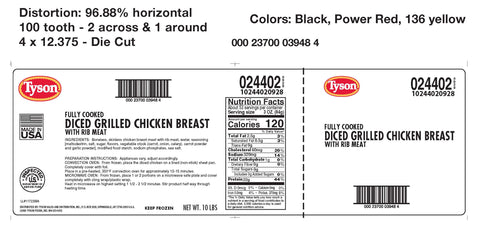 Chicken Breast Diced Grilled Fc 1/2