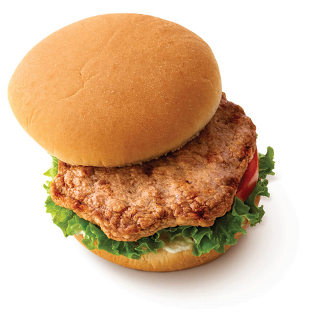 Tyson® CHICKEN BURGER COOKED CN 2.4 OZ 10838600928
